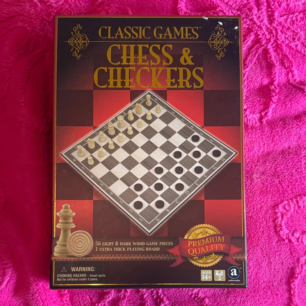 Classic Games Chess & Checkers Set